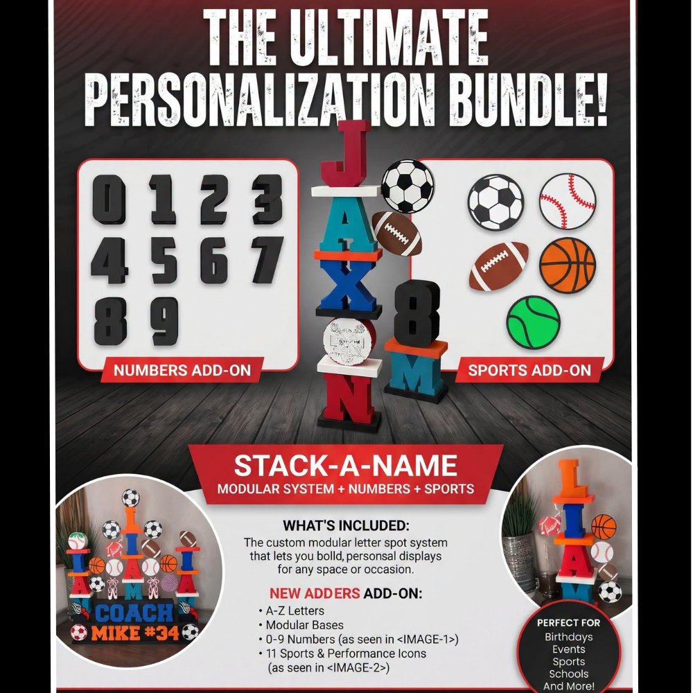 Stack-A-Name Ultimate Event Bundle (Digital File Only)