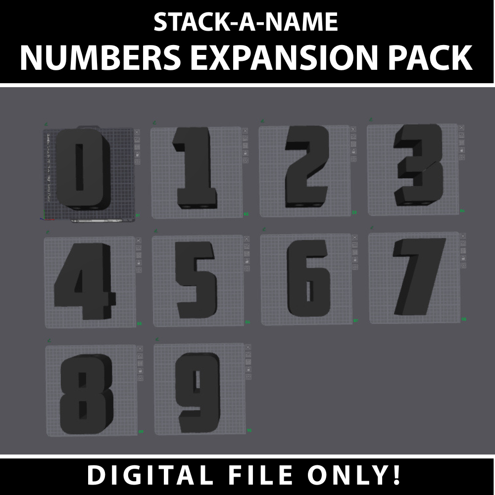 Stack-A-Name Numbers Expansion Pack (Digital File Only)