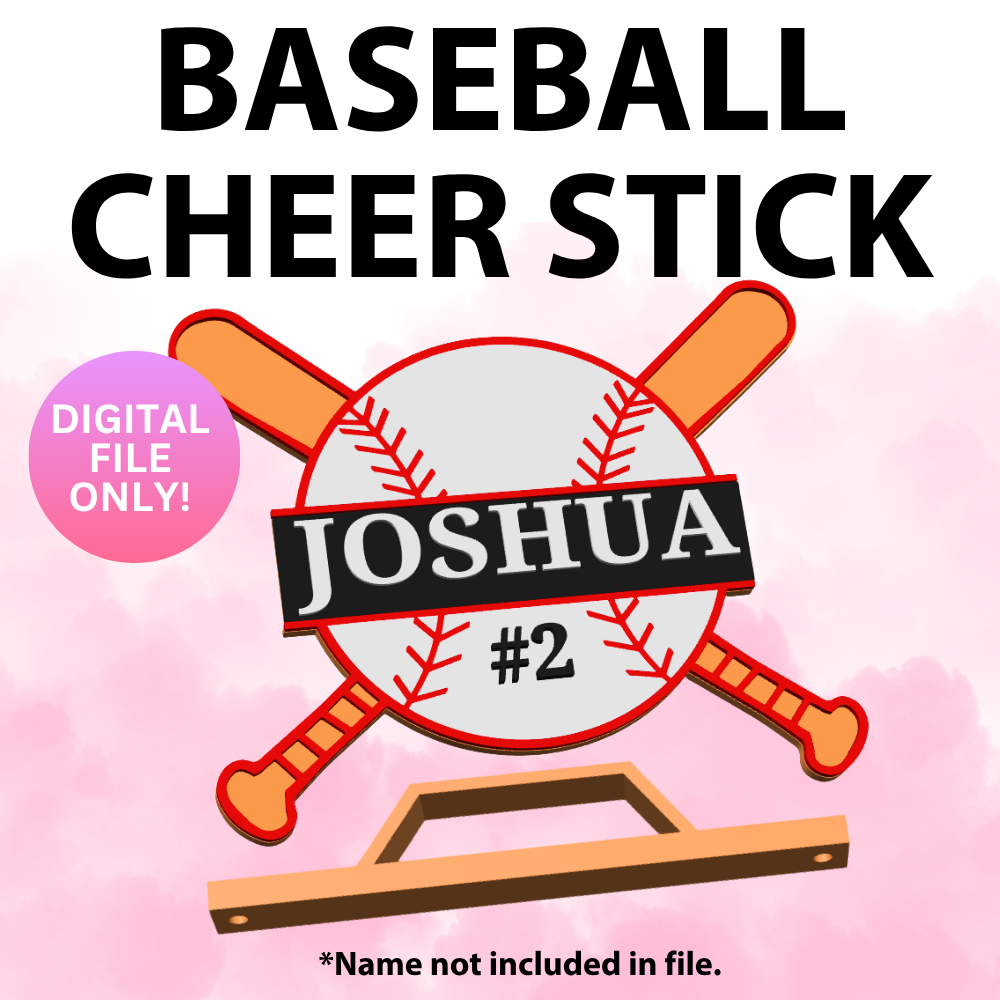 Baseball Cheer Stick (Digital File Only)