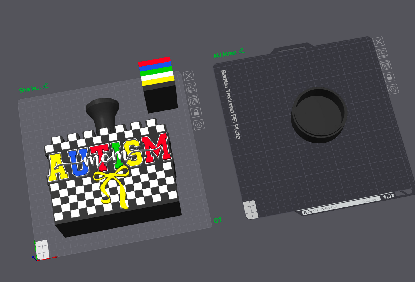 Autism Mom Lamp Base (Digital File Only)