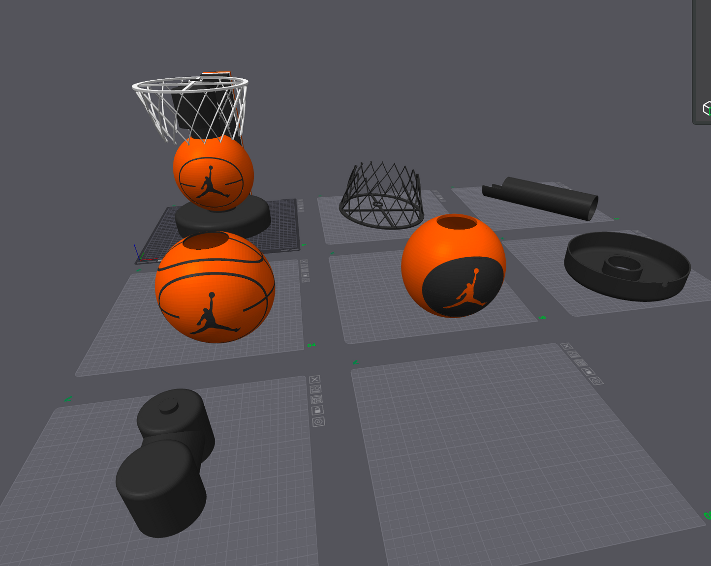 Basketball with Rim Lamp Base