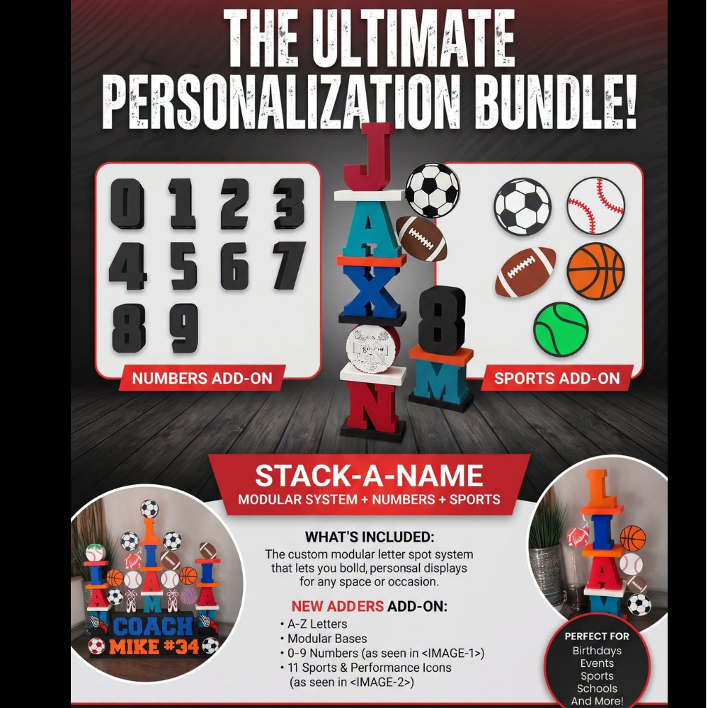 Stack-A-Name Ultimate Event Bundle (Digital File Only)