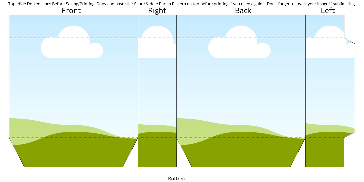 DRAG & DROP GIFT BAG TEMPLATE