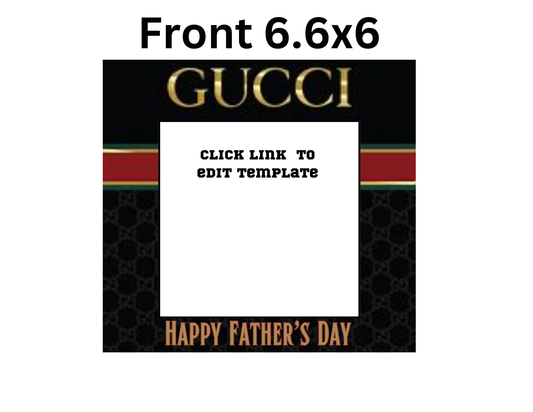 EDITABLE FATHERS DAY GUCCI TSHIRT BOX