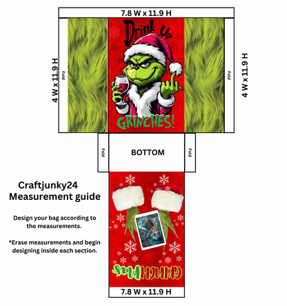 EDITABLE XMAS XL GIFT BAG TEMPLATE/ MUST HAVE ATLEAST A 24 INCH PRINTER OR USE CVS OR WALGREENS OR ORDER PRINTS FROM ME