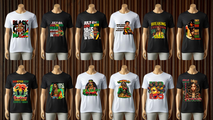 JUNETEENTH SHIRT BUNDLE 36 DESIGNS PNG'S