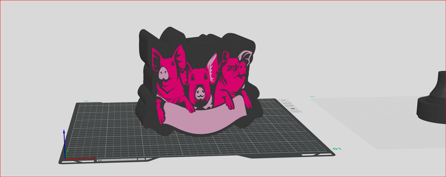 3 Litte Pigs Lamp Base File