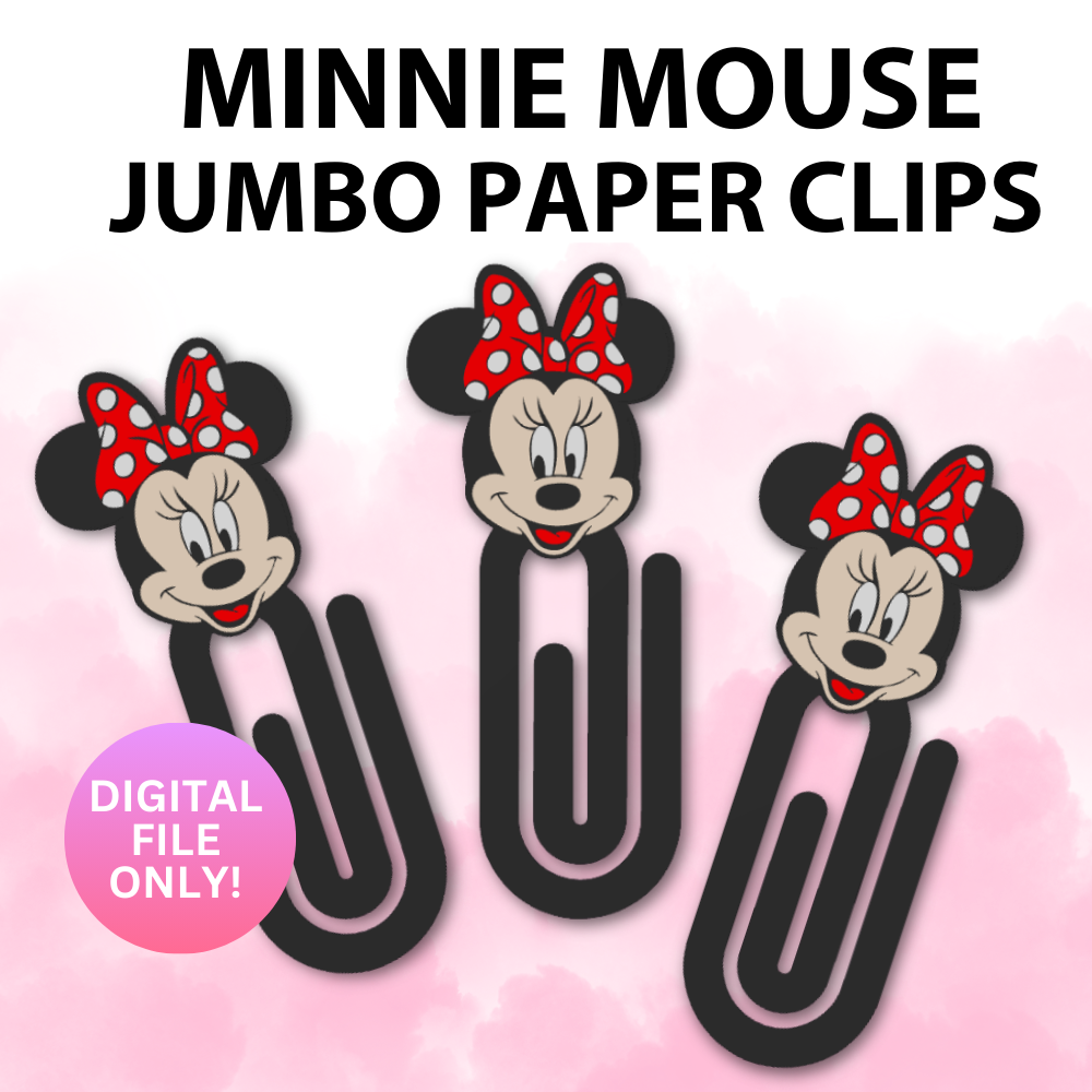 Minnie Mouse Jumbo Paper Clips (Digital File Only)
