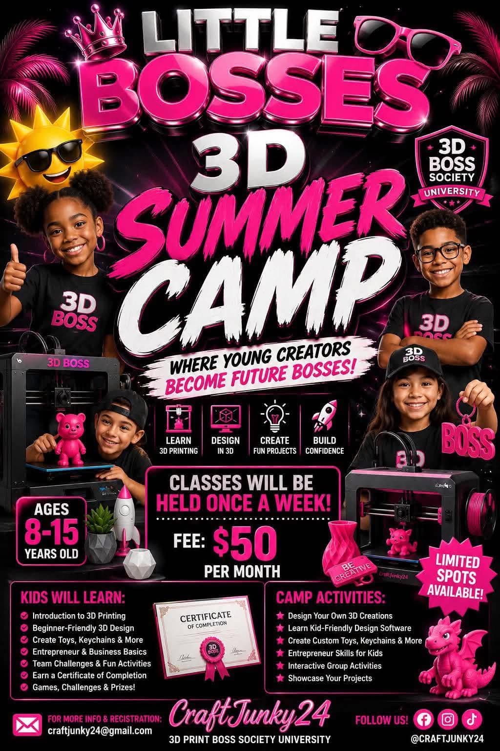 LITTLE BOSSES 3D SUMMER BOOTCAMP MONTHLY SUBSCRIPTION