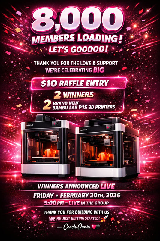 Raffle For 2 BAMBU P1S 3D PRINTERS