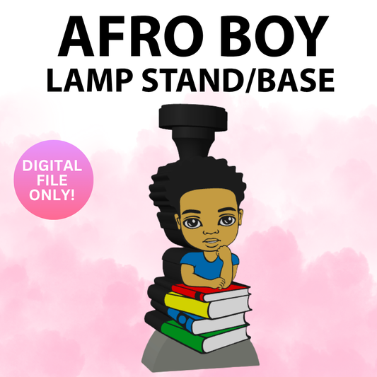 Afro Boy Lamp Base (Digital File Only)