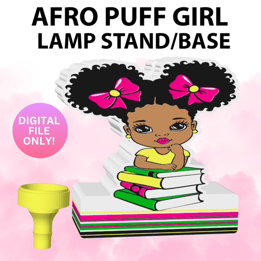 Afro Puff Girl  Lamp Base (Digital File Only)