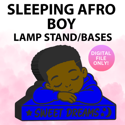 Sleeping Afro Boys Lamp Base (Digital File Only)