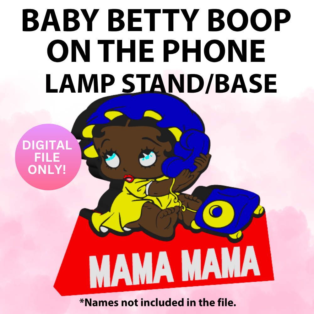 Baby Betty Boop On The Phone  Lamp Base (Digital File Only)