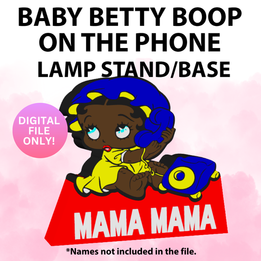 Baby Betty Boop On The Phone  Lamp Base (Digital File Only)