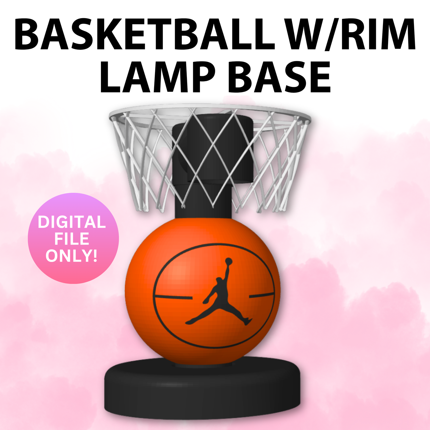 Basketball with Rim Lamp Base