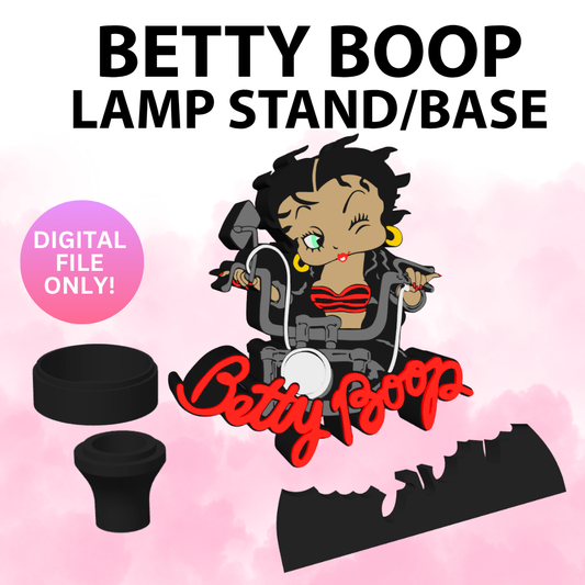 Betty Boop Motorcycle Lamp Base (Digital File Only)