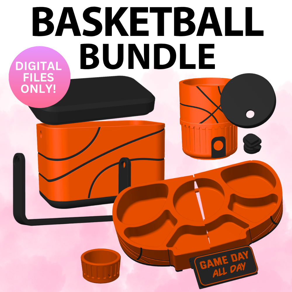 Basketball Can Cooler, Cooler & Snack Tray Bundle (Digital File Only)