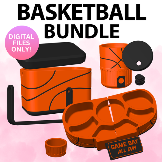 Basketball Can Cooler, Cooler & Snack Tray Bundle (Digital File Only)