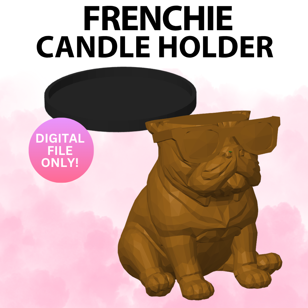 Frenchie Candle Holder (Digital File Only)