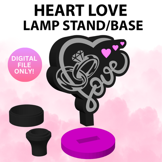 Heart Love Lamp Base (Digital File Only)