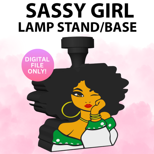 Sassy Girl Lamp Base (Digital File Only)