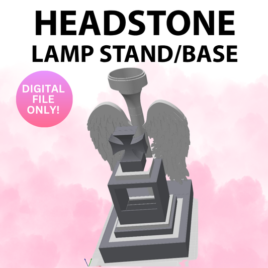 Headstone with Wings Lamp Base (Digital File Only)