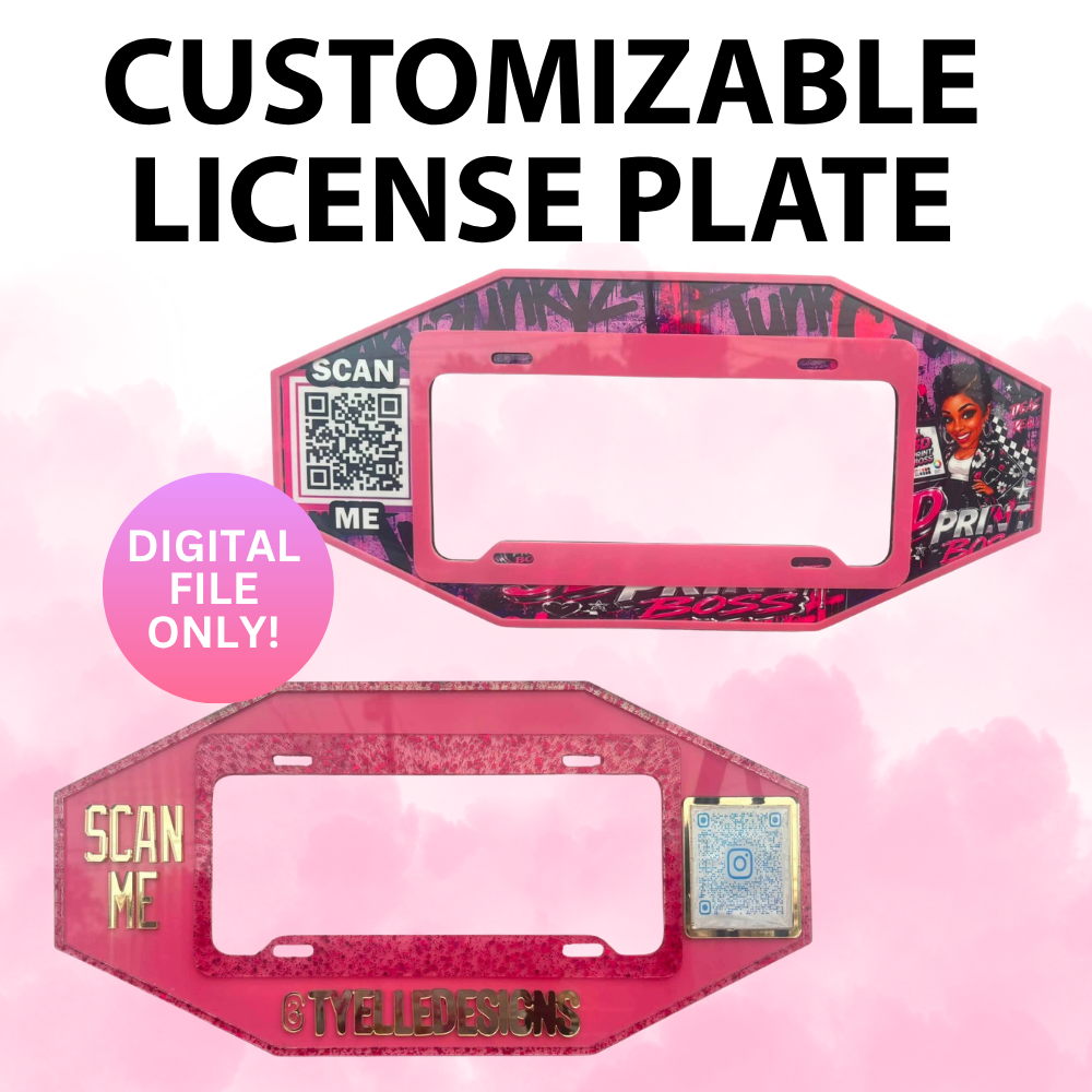 Customizable License Plate (Digital File Only)