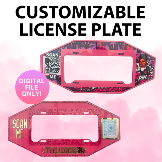 Customizable License Plate (Digital File Only)