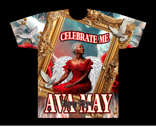 EDITABLE  ALL OVER MEMORIAL SHIRT -CANVA