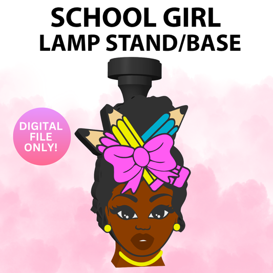 School Girl Lamp Base (Digital File Only)
