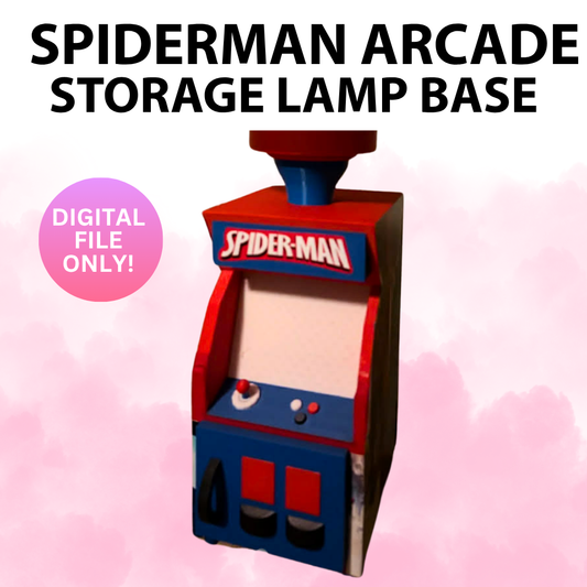 Spiderman Arcade Storage Lamp Base (Digital File Only)