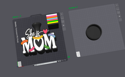 "She Is" Mom Lamp Base (Digital File Only)