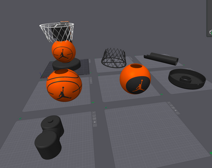 Basketball with Rim Lamp Base