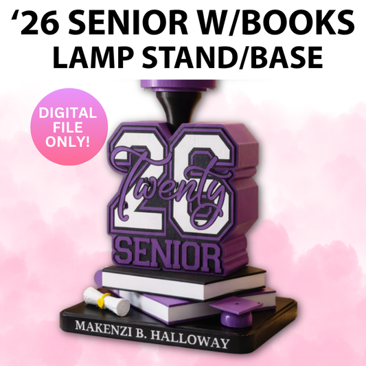 '26 Senior Lamp Base with Books (Digital File Only)