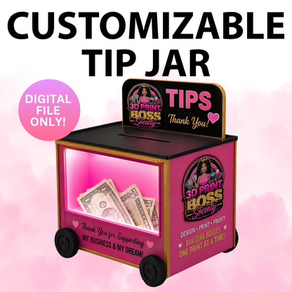 Customizable Tip Jar (Digital File)
