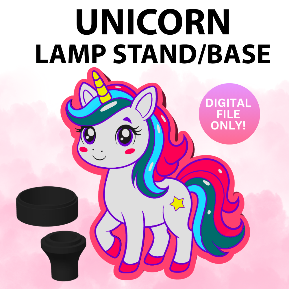 Unicorn Lamp Base (Digital File Only)