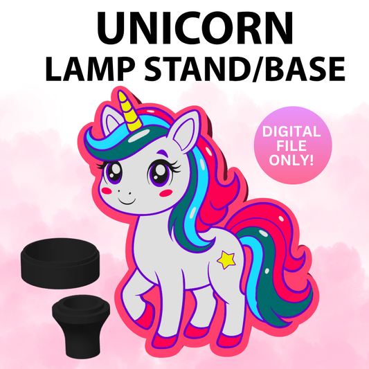 Unicorn Lamp Base (Digital File Only)