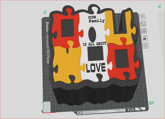 stl /3mf Digital product only, custom 3d photo puzzle lamp